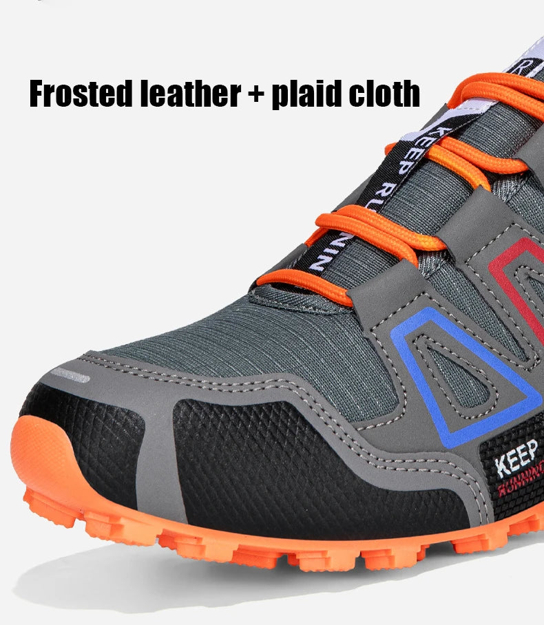Men Waterproof Hiking Shoes Wear-Resistant Outdoor Shoes Leather Hiking Hunting Tactical Sports Shoes Men