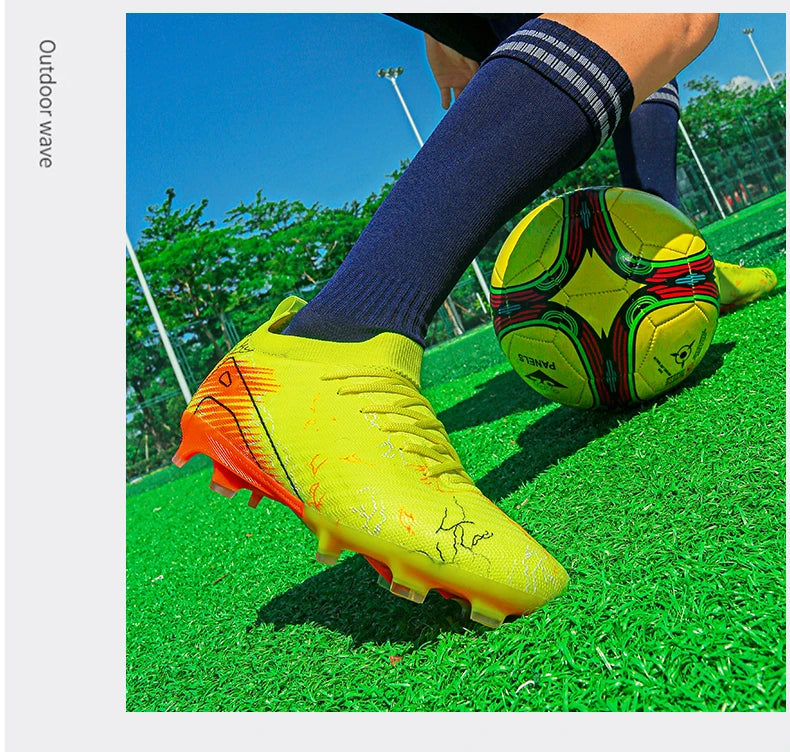 New Men's Football Boots Sneakers FG Soccer Shoes Training Wholesale Top Quality Cleats Non-Slip Drop Shipping Unisex Adult