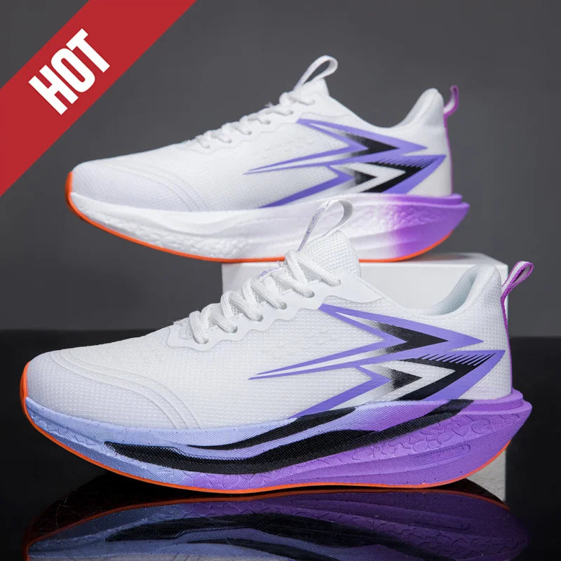 NEW Running Shoes Carbon Board Marathon Men Sports Breathable Lightweight Women's Comfortable Athletic Nonskid Sneakers Casual