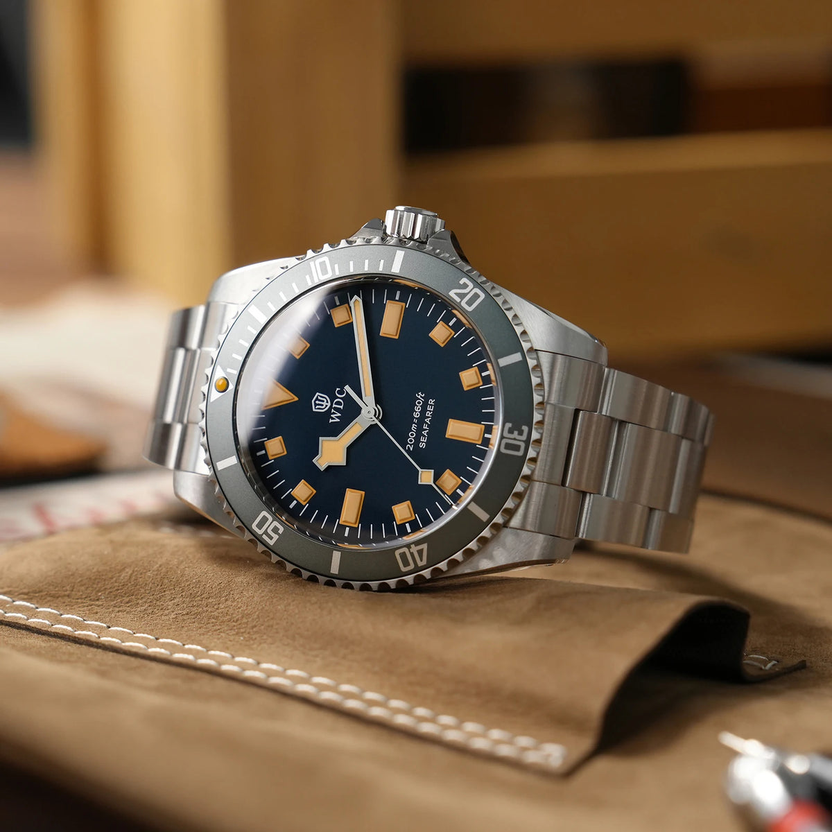 Watchdives WD5513Q Watch VH31 Sweep Second Movement Stainless Steel Sapphire Crystal Business Wristwatch Vintage Watches