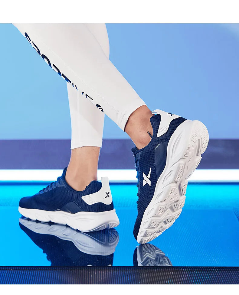 Xtep Running Shoes for Men 2025 Spring Sweat-Absorbing Sports Shoes Wear-Resistant Stability Sporty Sports Sneakers 880119115131