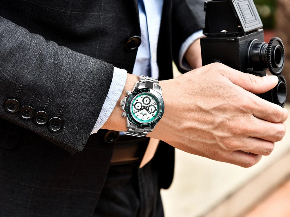 RollsTimi Men's Watches Top Luxury Sapphire Men's Mechanical Watches Calendar Week stainless steel waterproof relógios masculino