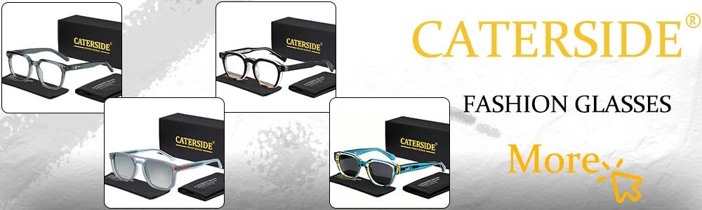CATERSIDE Classic Square Sunglasses Men Core Insert Temple Luxury Brand Sun Glasses Women Travel Beach Party Festival Gifts