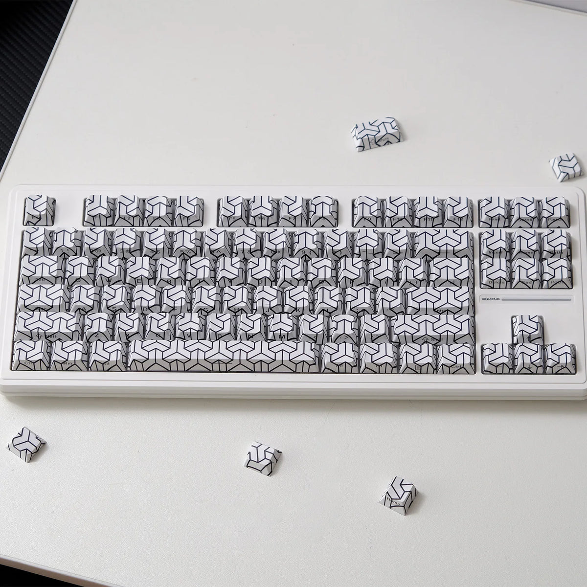 KYOMOT 135 Keys PBT Side Print Keycap Double Shot Cherry Profile Shine Through Keycaps for MX Switch Games Mechanical Keyboard