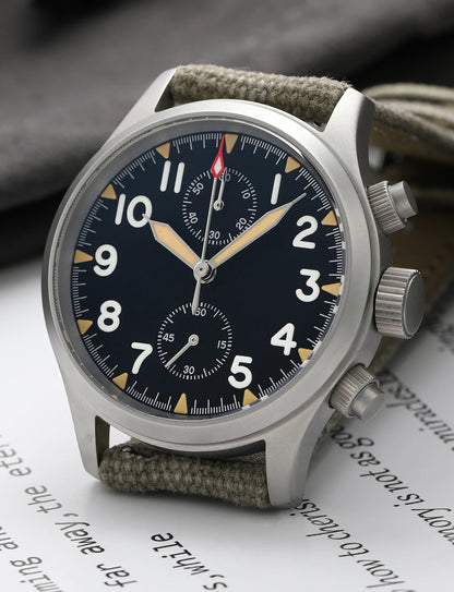Militado ML1868 Watch - VK61 Quartz Movement 100m Waterproof Watches Men Stainless Steel Chronograph Sapphire Crystal Wristwatch