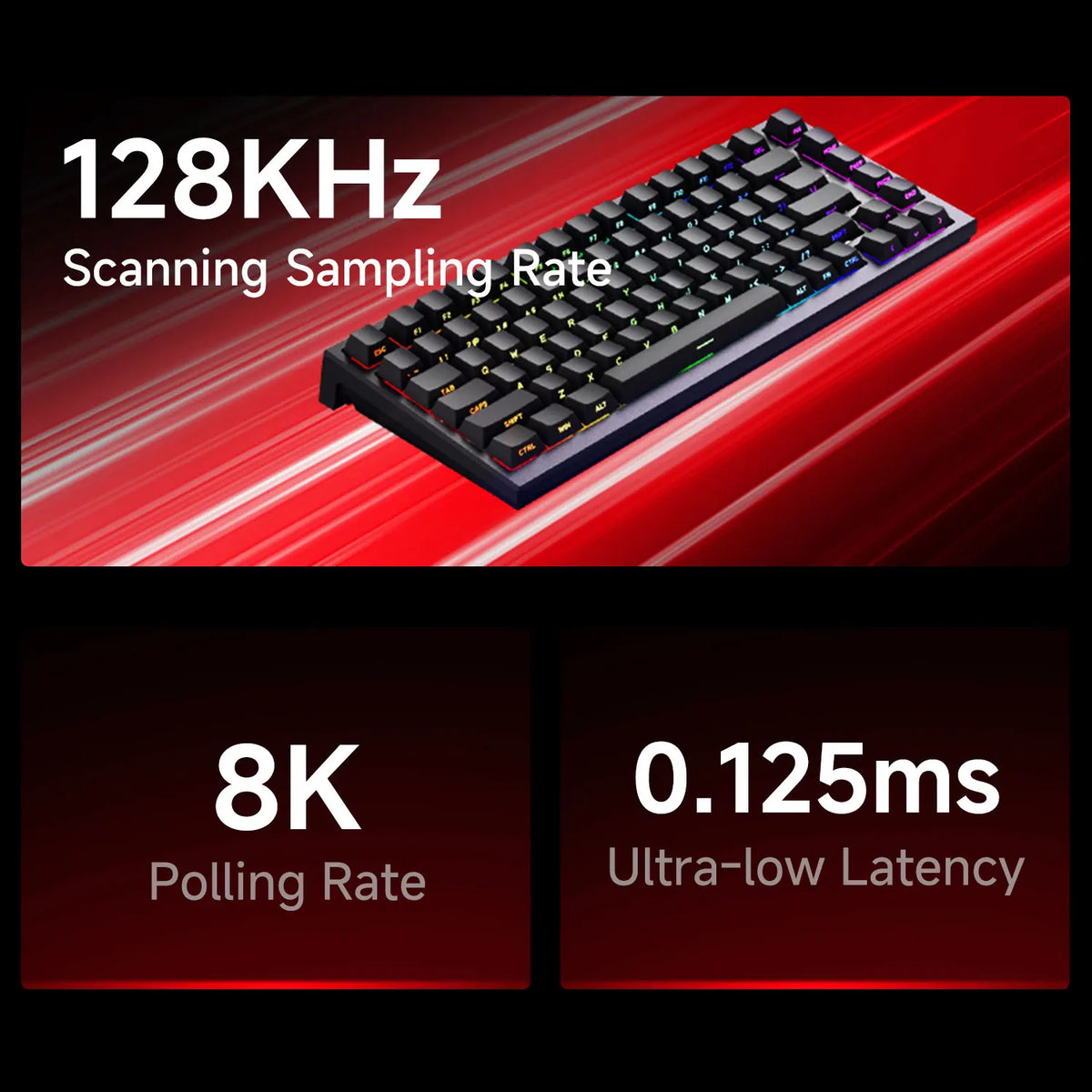 AKKO TAC75 HE Magnetic Switch Keyboard 75% Gaming Keyboard with Rapid Trigger, 8K Polling Rate, RGB Wired Custom Mechanical Keyboard for Esports