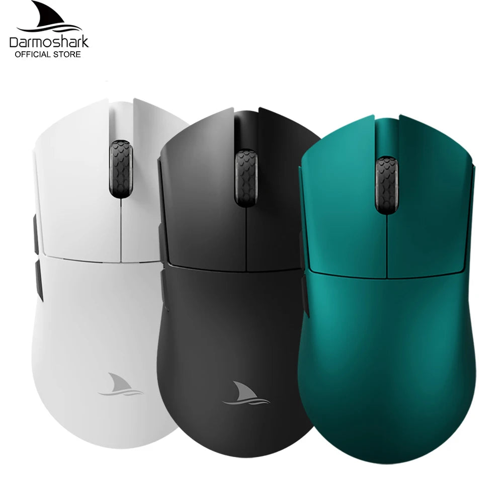 Ratón gaming Darmoshark M3 V2 Double 8K inalámbrico trimodo 26KDPI con sensor PAW3395, ratón macro para manos grandes para ordenador portátil y PC