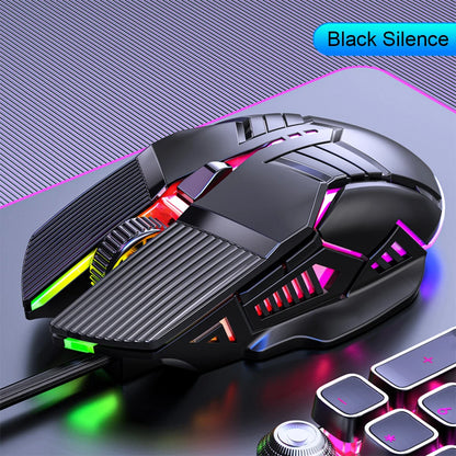 3200DPI Ergonomic Wired Gaming Mouse RGB Backlit USB Gaming Mouse with 6 Silent Buttons for PC Laptop