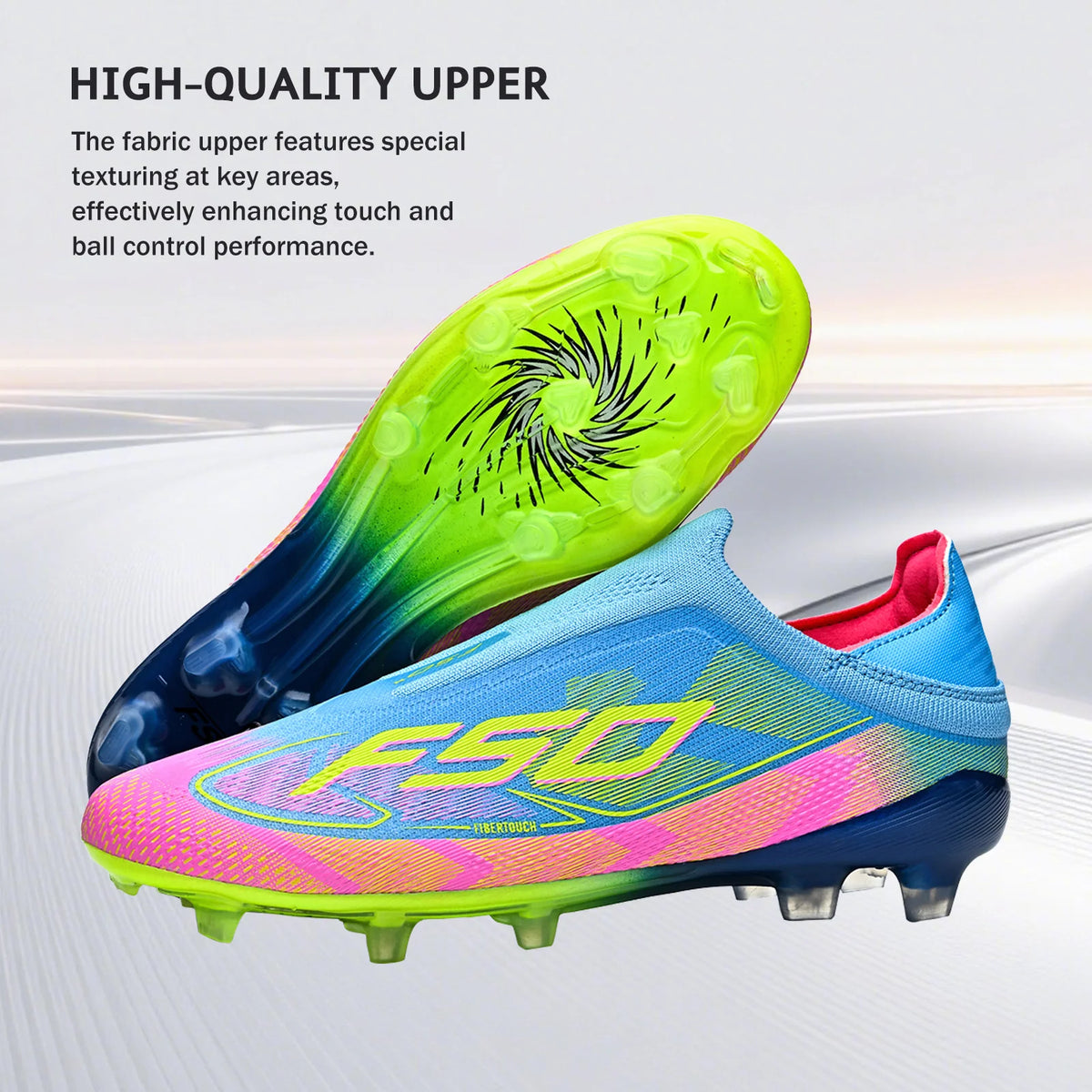 AG/FG Soccer Cleats for Men Women Kids Youth PU Fabric Upper TPU Sole Non-Slip Wear-Resistant for Natural Grass Sports Pitch Training