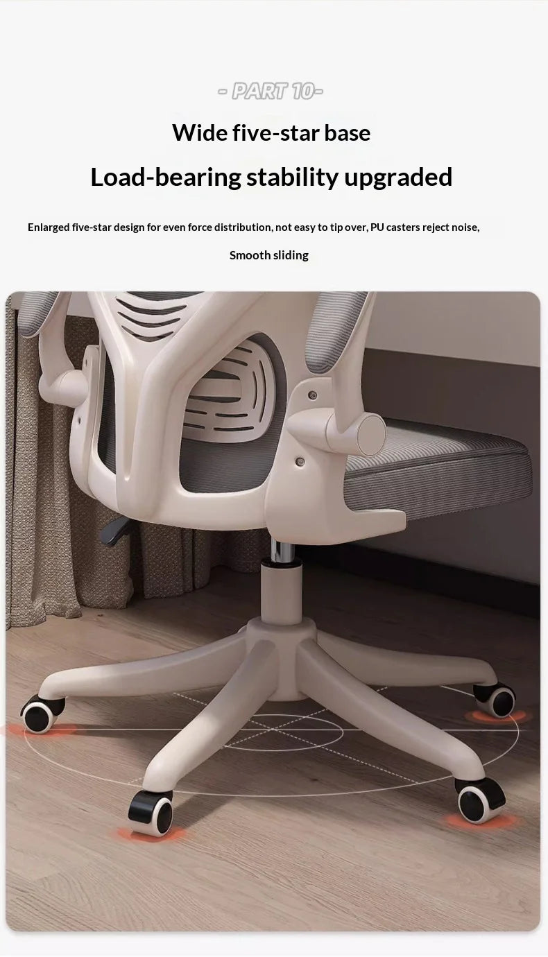 Ergonomic Office Chair with Adjustable Lumbar Support, Mesh High Back, Reclining Swivel Computer Desk Chair with Adjustable Armrests for Home Office & Gaming