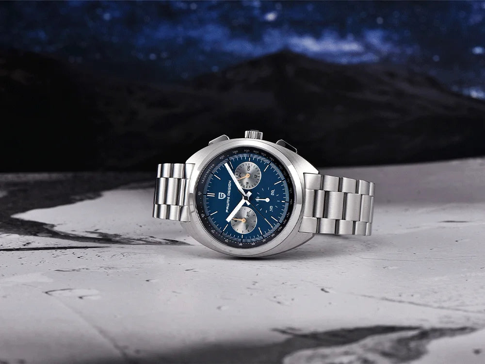 Pagani design2026fashion men's quartz watch top brand luxury sapphire VK63 men's chronograph all-steel diving relógios masculino