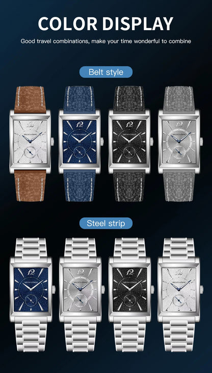 2025 New Fashion Specht & Söhne Square Watch Men's Watches Ultrathin Japan Movt Casual Men Watch Black Color Reloj Hombre 26MM