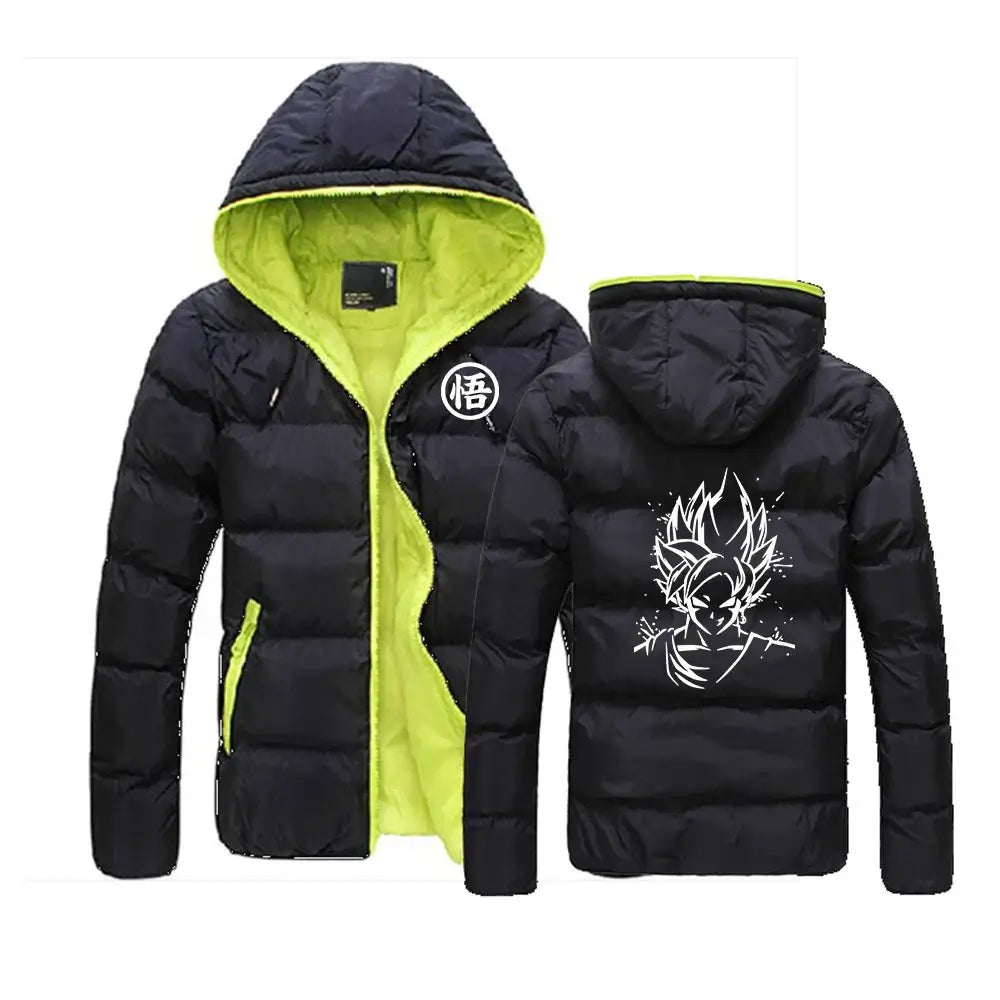 2026 Dragon Ball GOKU Anime Print Autumn And Winter Men's New Six-color Cotton-padded Warm Zipper Jackets Casual Fashion Coats, Produit gaming premium Fraquane