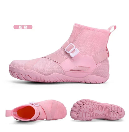 Outdoorové sportovní brodicí tenisky na turistiku, unisex plavecké boty do vody, vysoké barefoot aqua boty na pláž, fitness, potápění a surfování, sandály