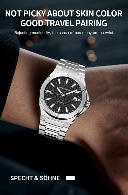 Specht&Sohne 2025 New 38MM Men's Watches Automatic Watch Japan Miyota 8215 Movt Steel Sapphire Crystal Reloj Homb Waterproof