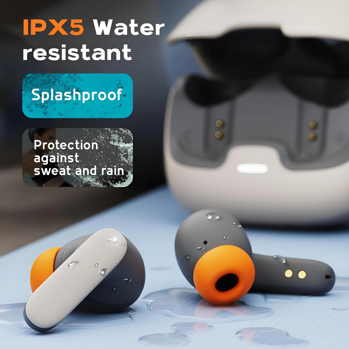 S36 TWS Bluetooth 5.4 Wireless Earbuds – Ultra Low Latency Gaming Earphones, Dual Mic ENC Noise Cancelling In-Ear Headphones with Charging Case