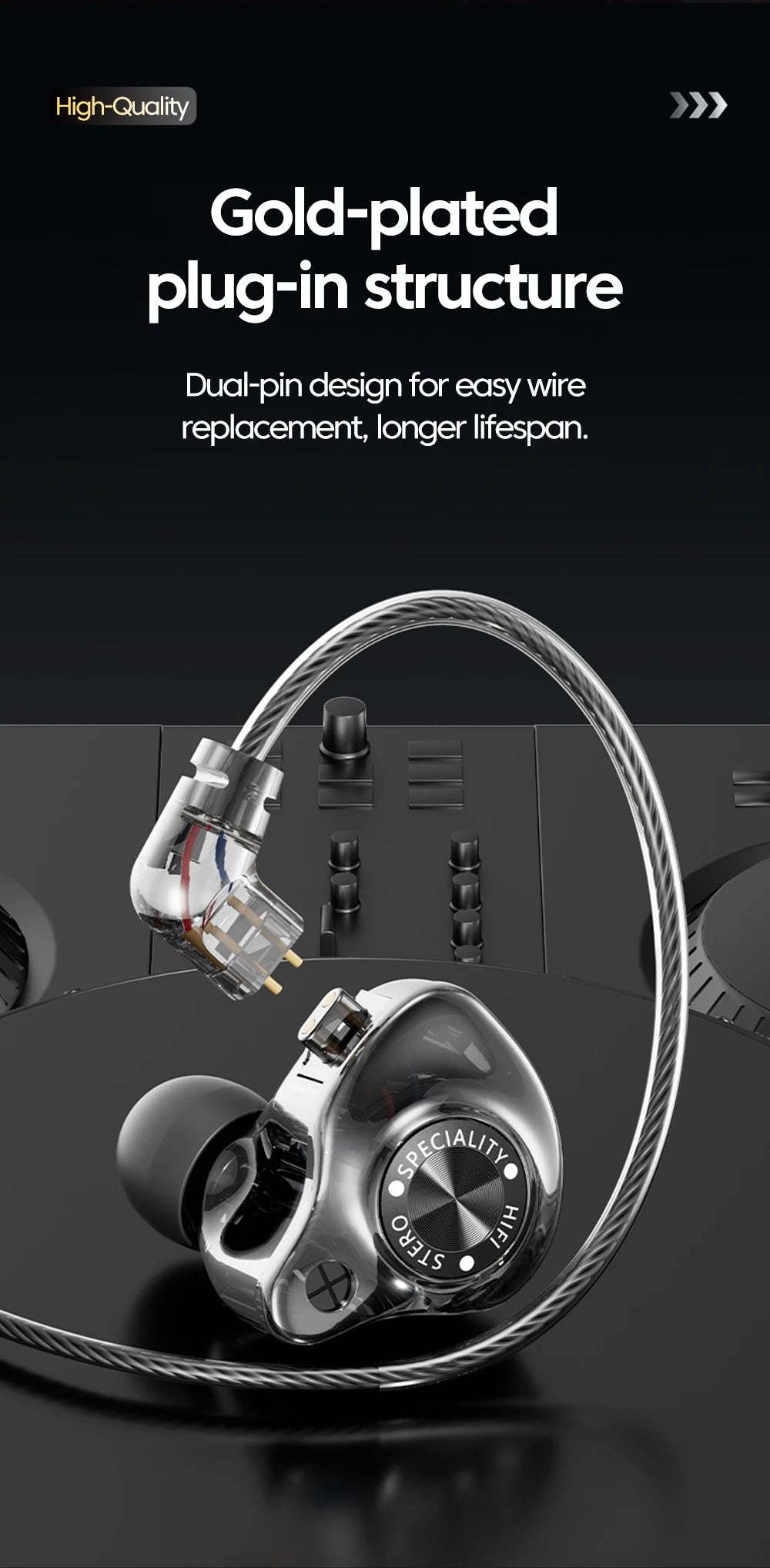 Auscultadores intra-auriculares 15D Super Bass originais com microfone – Auscultadores com fio para jogos com conector Type-C e AUX de 3,5 mm, auscultadores Hi-Fi com cancelamento de ruído e graves profundos para iPhone e Android