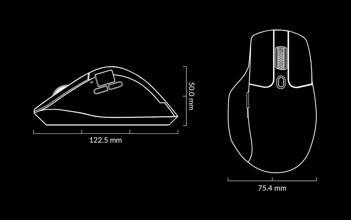 Keychron M6 Wireless Mouse with PixArt 3950 Sensor, 8K Polling Rate, Silent Switches, Dual Scroll Wheels, Bluetooth & 2.4GHz Ergonomic Mouse