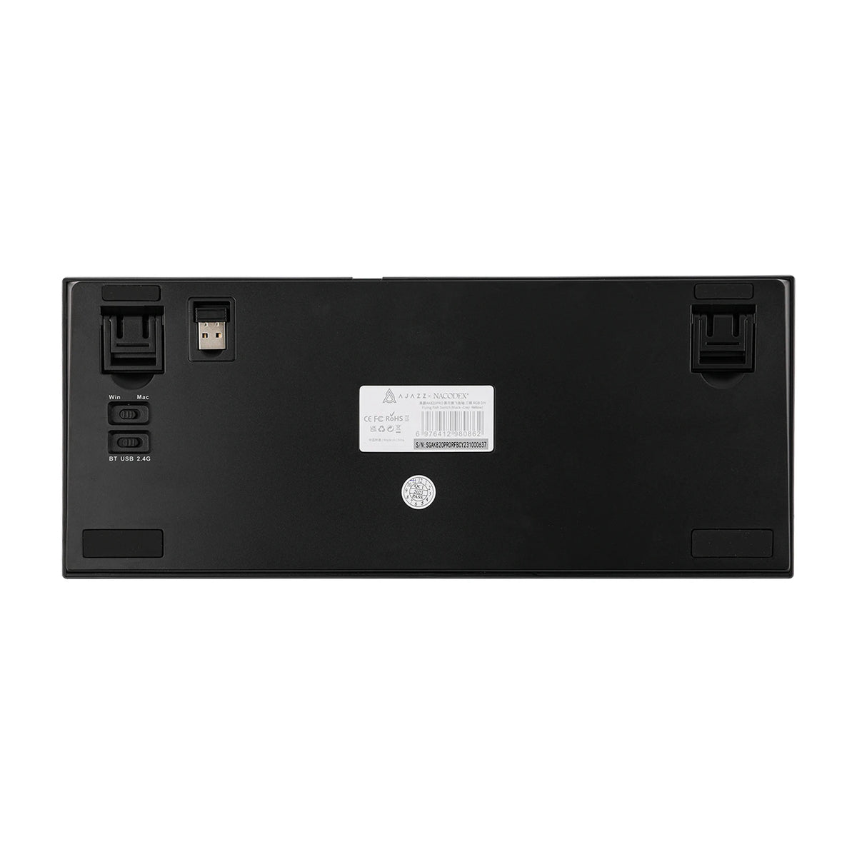 Ajazz AK820 Pro 75% Bluetooth 5.1/2.4G Wireless/Wired Gasket-mounted Mechanical Keyboard with TFT Screen for Mac/Win