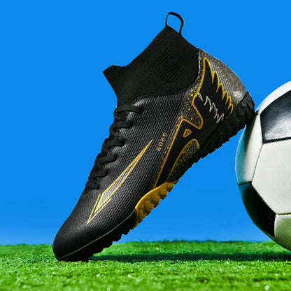 New Men Soccer Shoes High-quality Indoor Football Boots Sports Shoes Futsal High Ankle Non-Slip Outdoor Ultralight Non-Slip