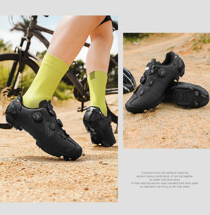 Highway bike cycling shoes, breathable and wear-resistant mountain bike cycling shoes, professional bike lock shoes Men or Women