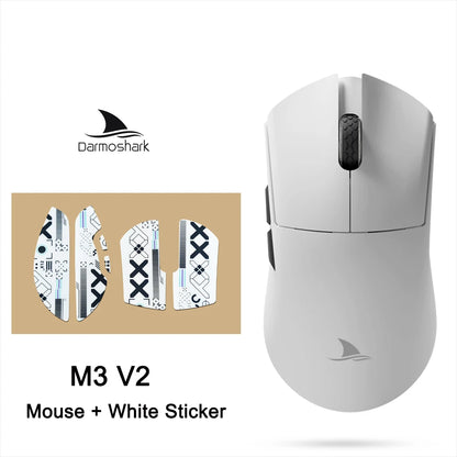Ratón gaming Darmoshark M3 V2 Double 8K inalámbrico trimodo 26KDPI con sensor PAW3395, ratón macro para manos grandes para ordenador portátil y PC