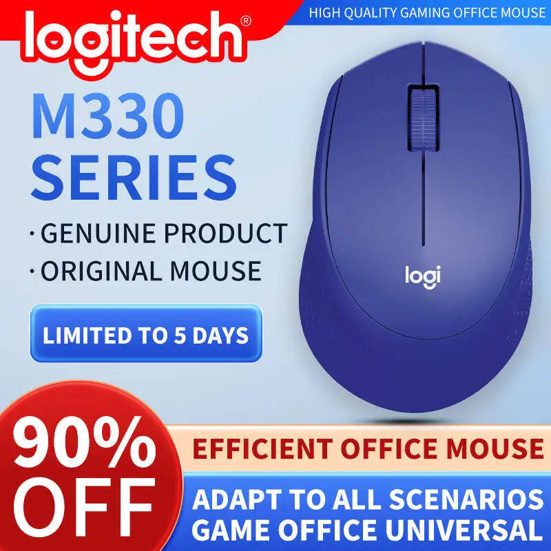 Logitech M330 Professional Office Mouse, Compact, Quiet, Convenient to Carry, Comfortable to Touch, Specifically Designed