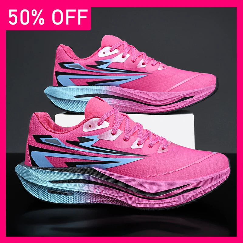 Unisex Sports Shoes Fashionable Lace Up Running Shock-absorbing Anti Slip Rebound Training Shoes 2026 New Outdoor Fitness Shoes