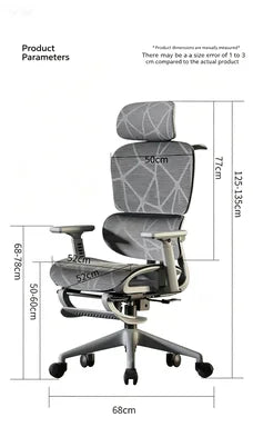 Ergonomic Office Chair Adjustable Recliner Gaming Computer Chair with Lumbar Support, 360° Swivel Wheels, Comfortable Executive Desk Chair