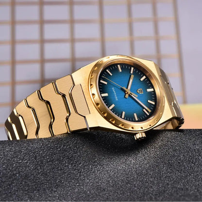 PAGANI DESIGN Men's Quartz Watches Ultra-Thin 7mm Series 37mm Sapphire Stainless Steel Waterproof Watches for Man TMI VJ21