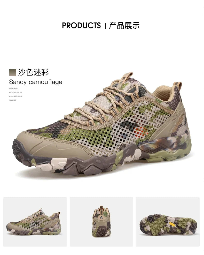 HUMTTO Shoes for Men Non-slip Sports Breathable Summer Hiking Shoes Man Outdoor Luxury Designer Trekking Climbing Mens Sneakers