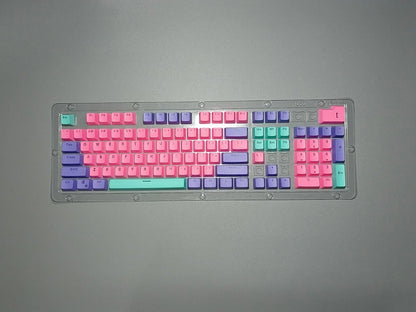 Good Pbt Oem Keycaps 61/87/104keys Custom RGB Player Backlit Double Shot Keycaps Gaming Accessories Ergonomic Teclado Pink/Black