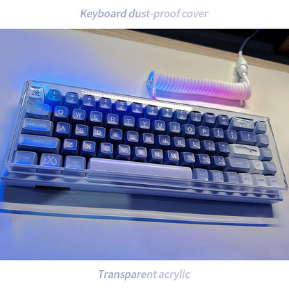 Acrylic Keyboard Clear Protector Case for Mechanical Keyboard, Transparent Keyboard Dust Cover for 60/61/64/96/98/104/108 Key Keyboards & Mouse