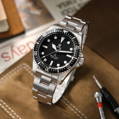 Watchdives WD5513Q Watch VH31 Sweep Second Movement Stainless Steel Sapphire Crystal Business Wristwatch Vintage Watches