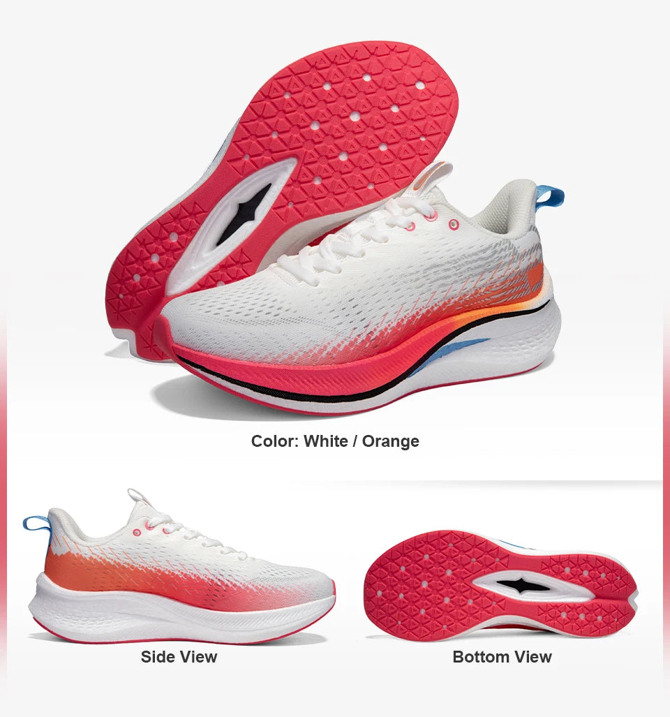 Baasploa Women Carbon Plate Running Shoes Outdoor Professional Cushioning Jogging Sneakers Female Casual Breathable Sports Shoes