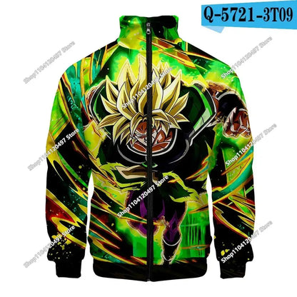 Anime Goku Dragon Ball Jacket Men Women Harajuku Hip Hop Japanese Zip Up Hoodies Goku Clothes Stand Collar Sweatshirt, produit gaming premium Fraquane