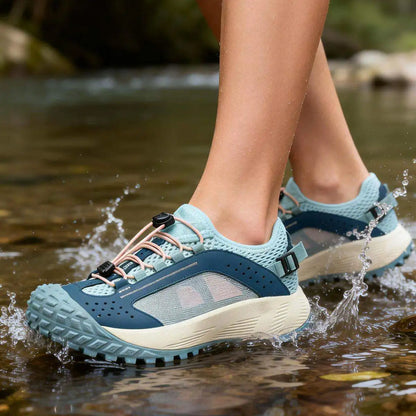 Pánské turistické boty CAMSSOO na léto, prodyšné neklouzavé běžecké boty na cestování, outdoorové sporty, s tlumením, ležérní kotníkové boty do terénu