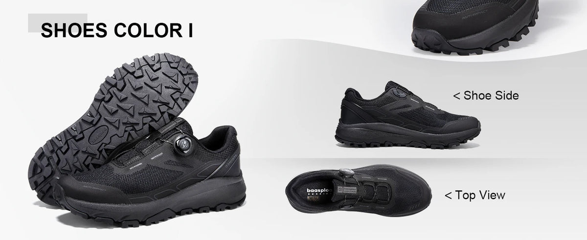 Baasploa Men Hiking Sneakers Brand High Quality Trekking Climbing Shoes Male Rotating Button Luxury Designer Outdoor Sneakers