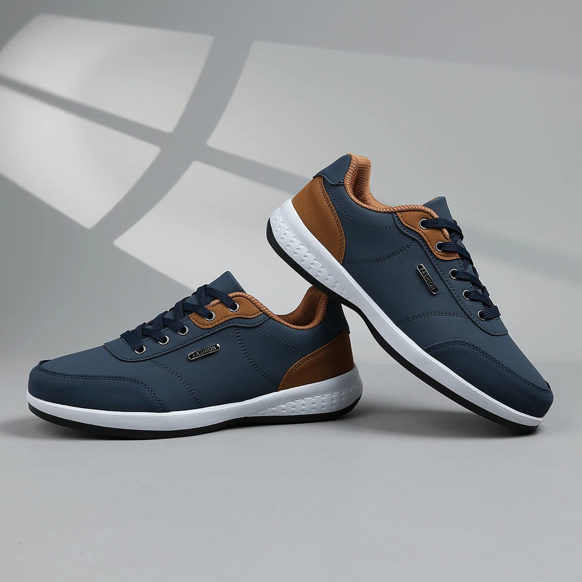 New Men's Shoes Spring Autumn Waterproof Walking Shoes Non-Slip Cushioning Men's Casual Leather Sports Shoes Men's Tennis Shoes