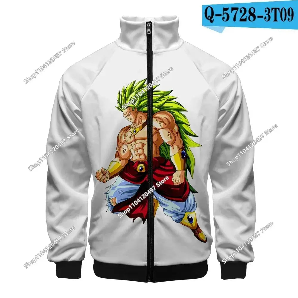 Anime Goku Dragon Ball Jacket Men Women Harajuku Hip Hop Japanese Zip Up Hoodies Goku Clothes Stand Collar Sweatshirt, Produit gaming premium Fraquane, produits de luxe