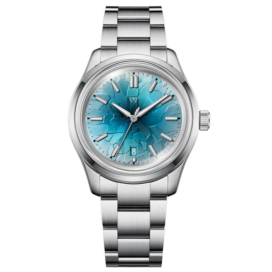 WM Watch Automatic Mechanical Watch NH35 Glacier Series 100M Waterproof AR Coated Sapphire Welly Merck Watches For Man WM226