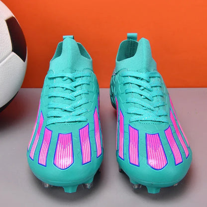 Professional Men Ankle Football Boots Outdoor Grass Cleats Unisex Soccer Shoes Long Spikes FG Football Shoes Chuteira Society