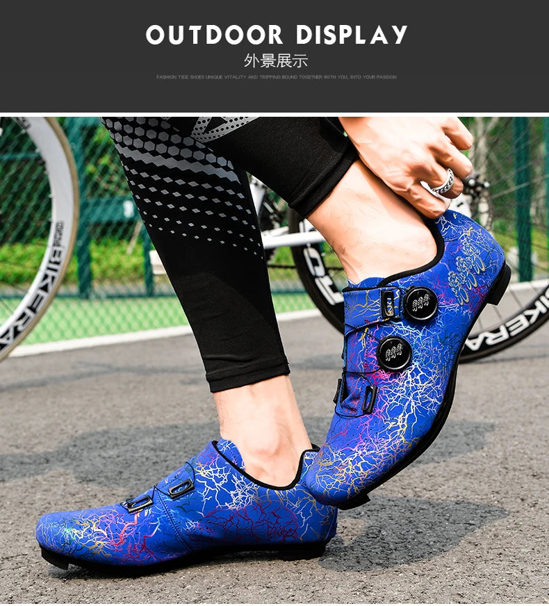 Professional Cycling Shoes Road Bike Men Racing Contest Self-Locking Speed Bicycle Sneakers Women Spd Cleats Cycling Footwear