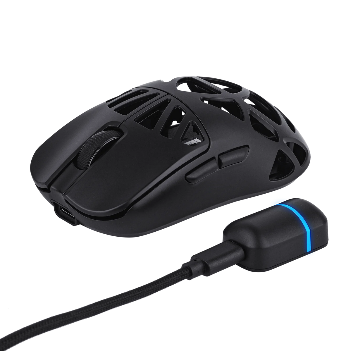 Mouse da gaming wireless EPOMAKER Carbon X cablato/2.4G/BT, da 400 a 30,000 DPI regolabili, con sensore PAW3950 per PC/Mac/Linux