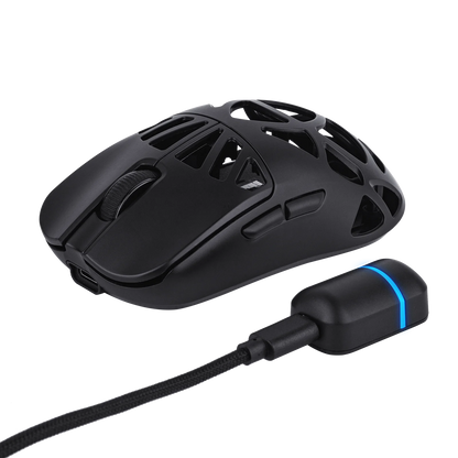 Mouse da gaming wireless EPOMAKER Carbon X cablato/2.4G/BT, da 400 a 30,000 DPI regolabili, con sensore PAW3950 per PC/Mac/Linux