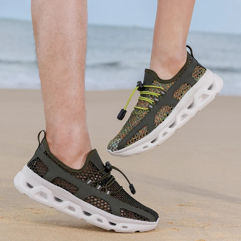 2026 Men Women Quick-Dry Wading Shoes Water Breathable AquaIn Upstream Antiskid Outdoor Sports Wearproof Beach Sneakers 39-46