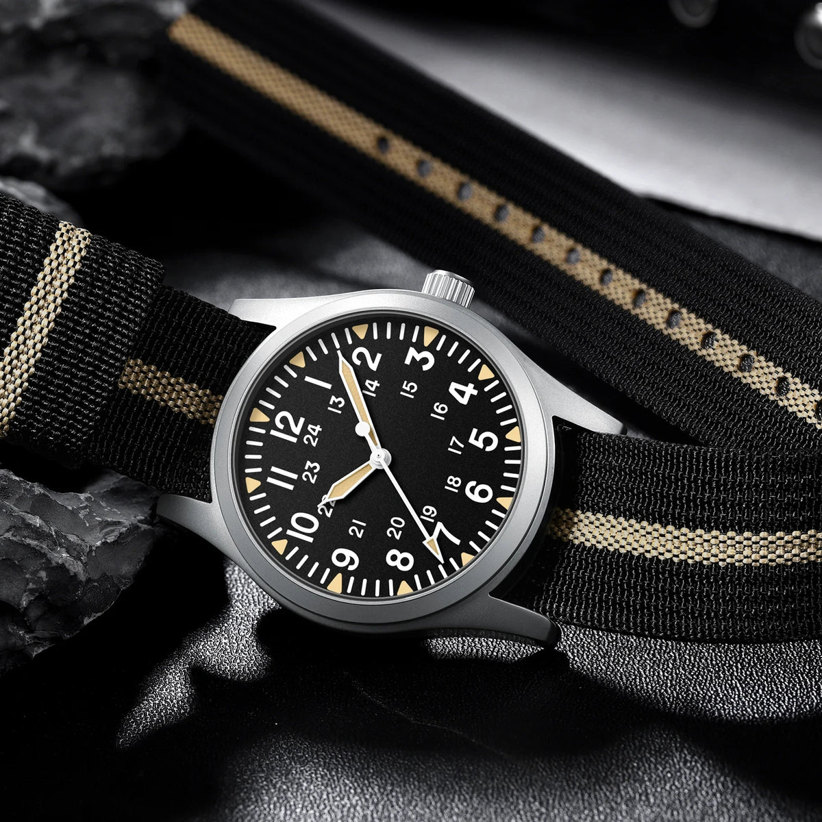 MILITREK 2026 New Military Retro Men'S VH31 Quartz Watch 37mm Sapphire Stainlesssteel 100m Waterproof C3 Luminous Reloj Hombre