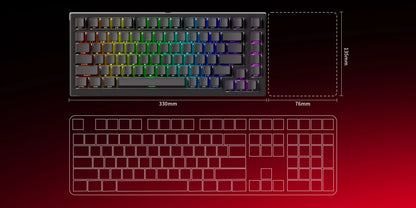 AKKO TAC75 HE Magnetic Switch Keyboard 75% Gaming Keyboard with Rapid Trigger, 8K Polling Rate, RGB Wired Custom Mechanical Keyboard for Esports