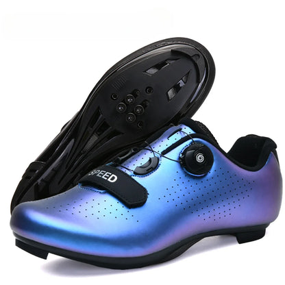 Professional New Sneakers Men Ultralight Double Buckles Cycling Shoes MTB Luminous Road Bike Shoes