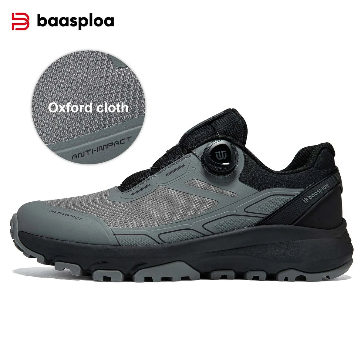 Baasploa Men Hiking Sneakers Brand High Quality Trekking Climbing Shoes Male Rotating Button Luxury Designer Outdoor Sneakers